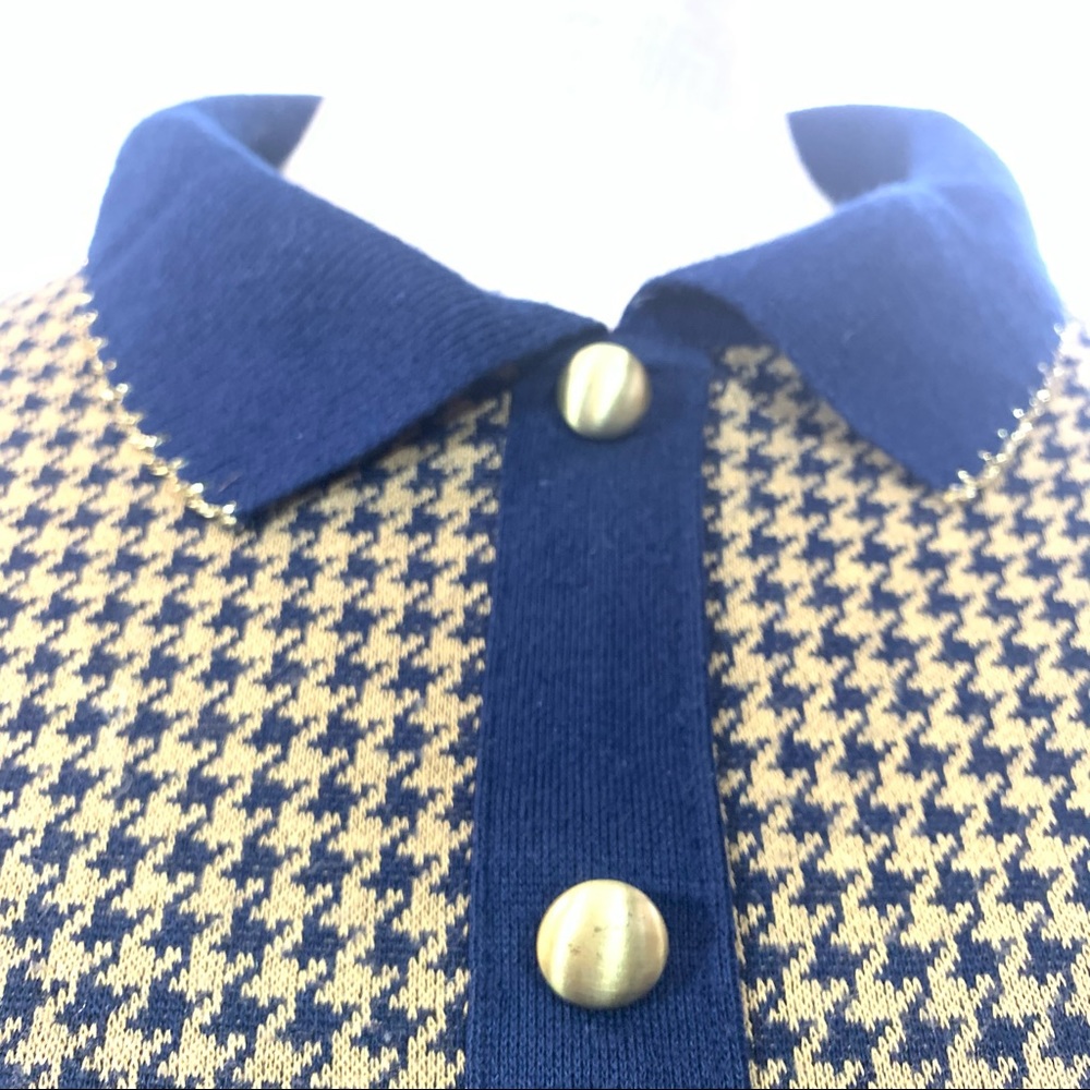 Vintage Cape Cod houndstooth sweater sz L